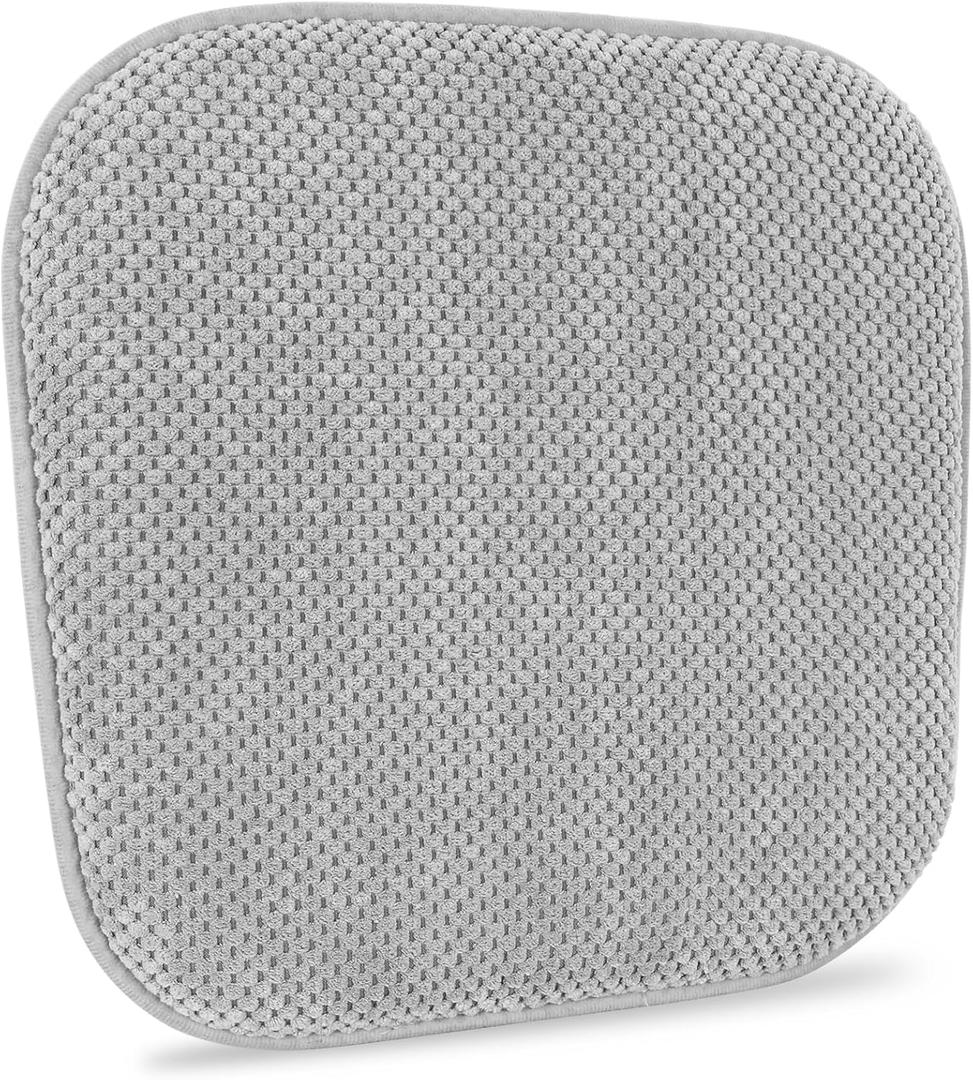 Silver Grey Kitchen Chairs Cushions Non Slip Foam Office Seat Cushions Washable Soft Thick Pads Large Wooden Metal Tapered Dining Chair Cushions,17" x 15" Silver Grey Kitchen Chairs Cushions Non Slip Foam Office Seat Cushions Washable Soft Thick Pads Large Wooden Metal Tapered Dining Chair Cushions,17" x 15"