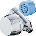 AquaCare Skin & Hair - World's Only Universal Shower Water Filter for All Shower Head Types with ON/OFF Filtration Modes, Instant Cartridge Reload & Stay-Clean American KDF Cartridge, Chrome Finish