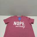 LOOKFACE Women Cute Tops Nope Summer Graphic Tees Wine Red Medium