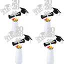 24Pcs Silver 2025 Graduation Centerpiece Sticks, Graduation Party Centerpieces for Tables 2025 Silver Class of 2025 Graduation Table Centerpieces Decorations
