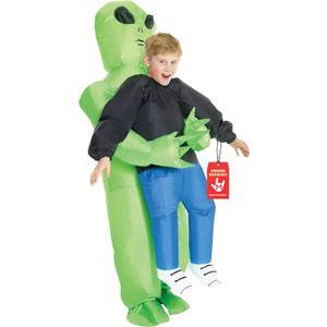 Morph Kids Inflatable Alien Costume, Blow Up Alien Outfit for Children, Abducted by Aliens Dress Up Costume, One Size