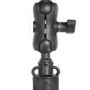 Upgrade Universal Fish Finder Mount Round Base, 360 Rotation Ball-Mount Fish Finder Bracket for Marine Boat Kayak Pontoon Canoe Can Installed M6 Single Hole or Slide Rail