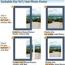5x7 Picture Frame with 4x6 Mat, Display 4x6 with Mat or 5x7 Without Mat, Wood 5 by 7 Photo Frame, 5 x 7 Frame for Wall Hanging and Tabletop Display, Navy Blue