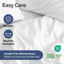 Duvet Cover Queen Size Set - Extra Soft Queen Duvet Cover 90" x 90" with 2 Pillow Shams - Hotel Luxury, Easy Care and Fade Free w/ Zipper Closures & Ties - All Season, Comfy, Cozy & Breathable (White)