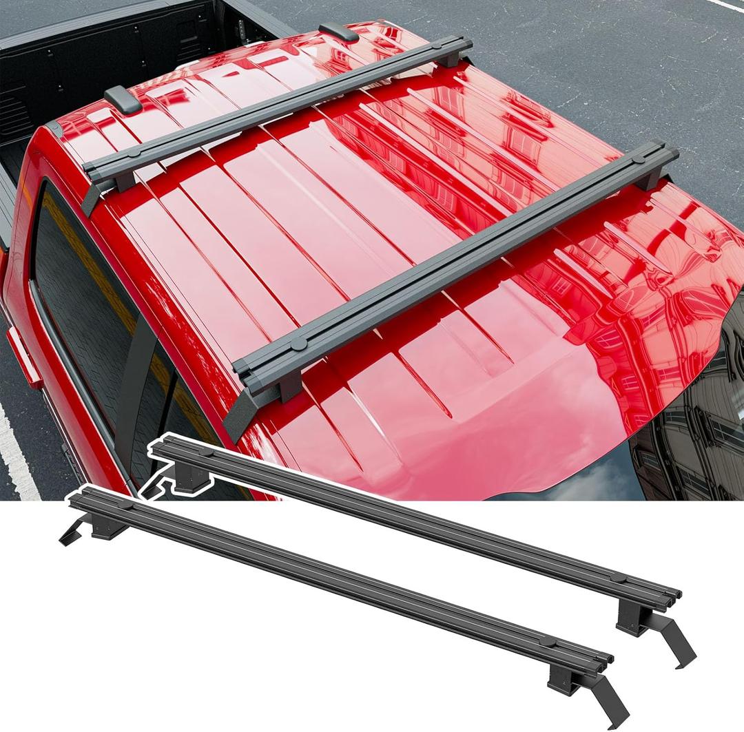 Roof Rack Cross Bar Compatible with 2021-2026 Ford F150 Crossbar Roof Rail Aluminum Luggage Carrier Replacement for 2021-2026 Ford F-150 Accessories