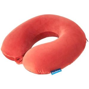 Brookstone Travel Neck Pillow - Lightweight Fleece Casing U-Shaped Stuffable Memory Foam Travel Pillow for Sleeping and Neck Support, Size One Size, Terra Cotta