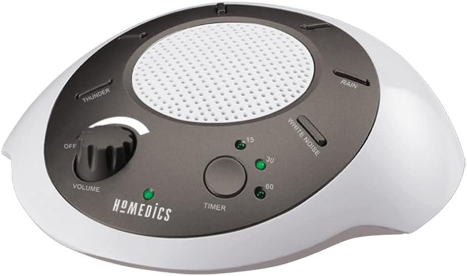 Homedics SoundSleep White Noise Sound Machine, Gold, Small Travel Sound Machine with 6 Relaxing Nature Sounds, Portable Sound Therapy for Home, Office, Nursery, Auto-Off Timer, by Homedics (Pack of 1)