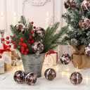 12 Pcs Cow Print Plastic Christmas Ball Decorations, 2.36 Inch Country Western Cow Tree Fireplace Decorations Plastic Cowhide Print Ornaments for Christmas Party Xmas Home