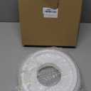 2 Pack Molded PU Ceiling Medallion for Light Fixtures and Pendants 10"OD x 4"ID x 1 "P (Fits Canopies up to 7-1/4") White