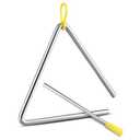 TIPTAP Hand Percussion Triangle, 6IN Musical Steel Triangle with Striker, Percussion Instrument with Exquisite Sound, Instrument for Orff Music Education