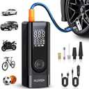 Tire Inflator Portable Air Compressor, 3X Faster Air Compressor with Digital Pressure Gauge, 180PSI Faster Portable Air Pump for Cars, Motorcycles, Bicycles, Balls(Black)