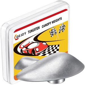 Gejoy 2.5 Ounce Incremental Car Canopy Weights Tungsten Weight Car Weights(Silver)