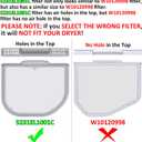 5231EL1001C Lint Filter Replacement for LG and Kenmore Dryers, Ultra Durable Lint Screen Trap, Rim with Felt Seal, Filter Size 12.2 * 10.6 * 1.5 inch (31.1 * 27.0 * 3.8 cm)