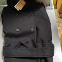 Women's Casual Thicken Wool Blend Stand Collar Single Breasted Pea Coat, XL