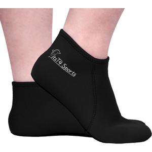FitsT4 Sports Neoprene Water Socks 3mm Snorkel Fin Anti-Slip Sock Swim Men Women Dive Wetsuit Booties (Large, Black)