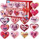 16 Sets Valentine's Day DIY Sewing Kit Heart Craft Kit Valentines DIY Stuffed Sewing Set for Beginners Heart Educational Gift Set for Kids Valentines Felt Ornaments Decoration for Boys and Girls
