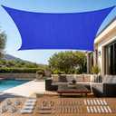 Quictent Sun Shade Sail for Patio w/Hardware Kit 185GSM 20x20ft Blue