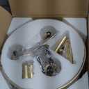 LOOYD 3-Light Semi Flush Mount Ceiling Light Fixture, Farmhouse Ceiling Light for Kitchen Bedroom, Living Room, Kitchen, Hallway (Gold)