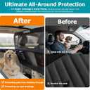 Dog Barrier for Car Back Seat & Cargo Area with Wider Coverage, Universal Fit for Car, SUV & Truck, Dog Car Divider with Chew-Proof Transparent Net and Sturdy Metal Frame for Backseat & Trunk