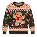 BFUSTYLE Boys Sweaters Brown Warm Kids Xmas Sweater Girls Knit Pullover Long Sleeve Sweatshirt Size 8-10
