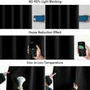 MIULEE 2 Panels Back Tab Blackout Curtains 96 Inch Long for Living Room Bedroom, Halloween Black Rod Pocket/Pinch Pleated Thermal Insulated Room Darkening Light Blocking Floor to Ceiling Curtain/Drape