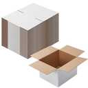 Calenzana 7x6x5 Shipping Boxes Set of 40, White Corrugated Cardboard Box for Mailing Packing Gifts Small Business