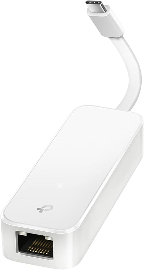 TP-Link USB C to Ethernet Adapter (UE300C), Portable 1Gbps RJ45 to USB-C Network Adapter [Thunderbolt 3/4 Compatible], Compact | Plug & Play Design, Compatible with MacBook Pro/Air, iPad Pro, and More