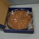 Farmhouse Oak 9" Lazy Susan Turntable Organizer for Cabinet, Round Wooden Lazy Susan Organization and Storage for Dining Table, Pantry, Kitchen, Countertop, Cupboard,Home Decor, Walnut Wood