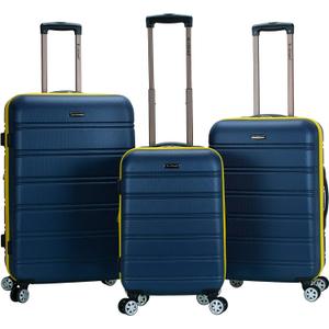 Rockland Melbourne Hardside 3 Piece Expandable Spinner Wheel Luggage Set, (20"/24"/28"), Navy
