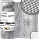 Drawer and Shelf Liner - Thick Strong Grip, Durable Non-Slip, Easy to Clean, Breathable and Non-Adhesive Cabinet Liners for Kitchen, Bathroom, Desks, Storage, Gray (11.8" W x 236.2" L)