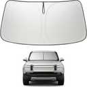 Proadsy Windshield Sun Shade for Rivian R1S 2022-2025 2026 4-Layer Foldable Front Sunshade Protector Sun Visor Blocks UV Rays Keep Car Cooler