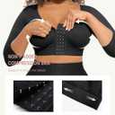 FeelinGirl Arm Shaper for Women Post Surgery Arm Lipo Compression Sleeves Slimming Arm Faja Front Closure Shapewear Bra (S)