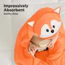 KeaBabies Hooded Baby Towel for Newborn - Viscose Derived from Bamboo Large Baby Bath Towels with Hood for Boys, Girls, Toddler, Extra Absorbent & Soft Newborn Bath Essentials (Fox, Regular)