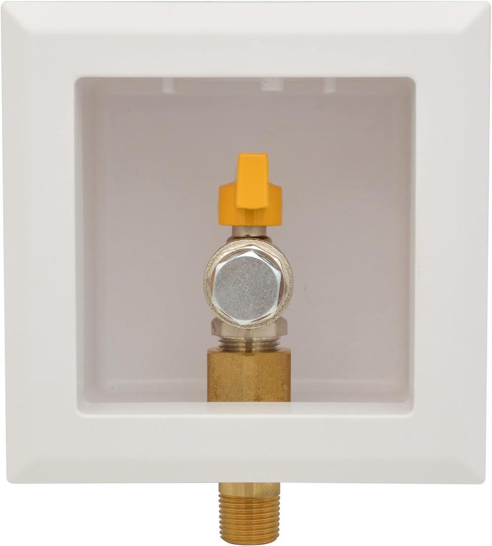 HYDRO MASTER Gas Outlet Box1/2" NPT, Gas Supply BoxWhite (1/2-Inch)