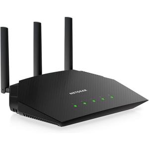 NETGEAR 4-Stream WiFi 6 Router (R6700AX)  Security Features, AX1800 Wireless Speed (Up to 1.8 Gbps), Covers up to 1,500 sq. ft., 20 devices