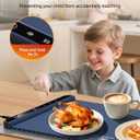 Food Warming Mat with Heat-Resistant Pad, 26X15 Inch, 6 Temperature & 6 Timer Settings, Child Lock Safety,Food Warmer Chafing Dishes for Buffet,Gatherings,Parties,Everyday Use