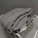 Lush Decor Ruffle Skirt Bedspread Set - 3-Piece Luxurious Farmhouse Bedding - Elegant Ruffle Detail - Timeless Style - Soft Lightweight Sheets - King, Dark Gray