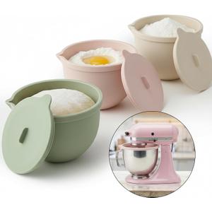 Silicone Bowl Insert Silicone Bowl Liners for 5 Qt Stand Mixers, Food-Grade Non-Stick Easy-Clean Mixing Bowl Inserts, Dishwasher Safe Pack of 3