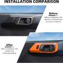 RAZPOY Inner Door Handle Cover Trim Compatible with 2021-2025 Ford Bronco Interior Accessories, Orange