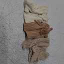 Evervibe 3 Pairs Knitted Baby Booties 0-6 Months Newborn Baby Shoes First Walkers Cozy Shoes for Infant Boy Girl(Beige, Khaki, Pink)