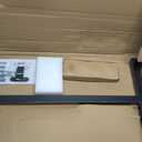 Drive Medical Overbed Table with Wheels - Secure Height Adjustment for Comfort - Non Tilt Surface - Smooth Rolling Design - Home & Hospital Use - Woodgrain Laminate Top - Silver Vein