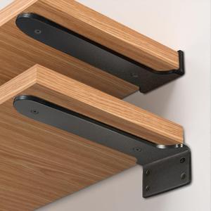 Hidden Shelf Brackets 12 in Heavy Duty Floating Shelf Bracket DIY Wall Mounted Shelves Support Hardware Invisble Metal L Brackets for Wall Shelves Max Load 220 LBS/Pair(12 in 2 PCs)