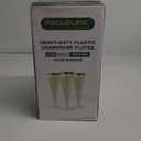 FOCUSLINE 100 Pack 4.5 Oz Plastic Champagne Flutes, Clear Plastic Champagne Glasses, Disposable Toasting Glasses Recyclable Cups for Wedding Party