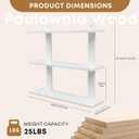 3 Tier Wall Shelves,Decorative Floating Shelf for Wall,Hanging Display Unit, 1 Pack