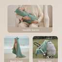 Blissful Diary Muslin Baby Hooded Towel 2 Pack, Soft & Absorbent Bath Towel for Infant, Toddler, Unisex, Baby Gift, Newborn Essentials, Bear & Duck