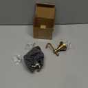 NSCMQSL Vintage Style Wall Mounted Towel Hooks Antique Brass Bathroom Robe Coat Hanger with Brushed Double Hooks,2PACK