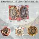 Iemegumi 6 Sided Spinner DND Dice - Metal D4 D6 D8 D10 D10% D12 D20 All in One D&D Set - Cool Role Playing Gifts for Dungeons and Dragons TRPG MTG Games Lover Players (Bronze)