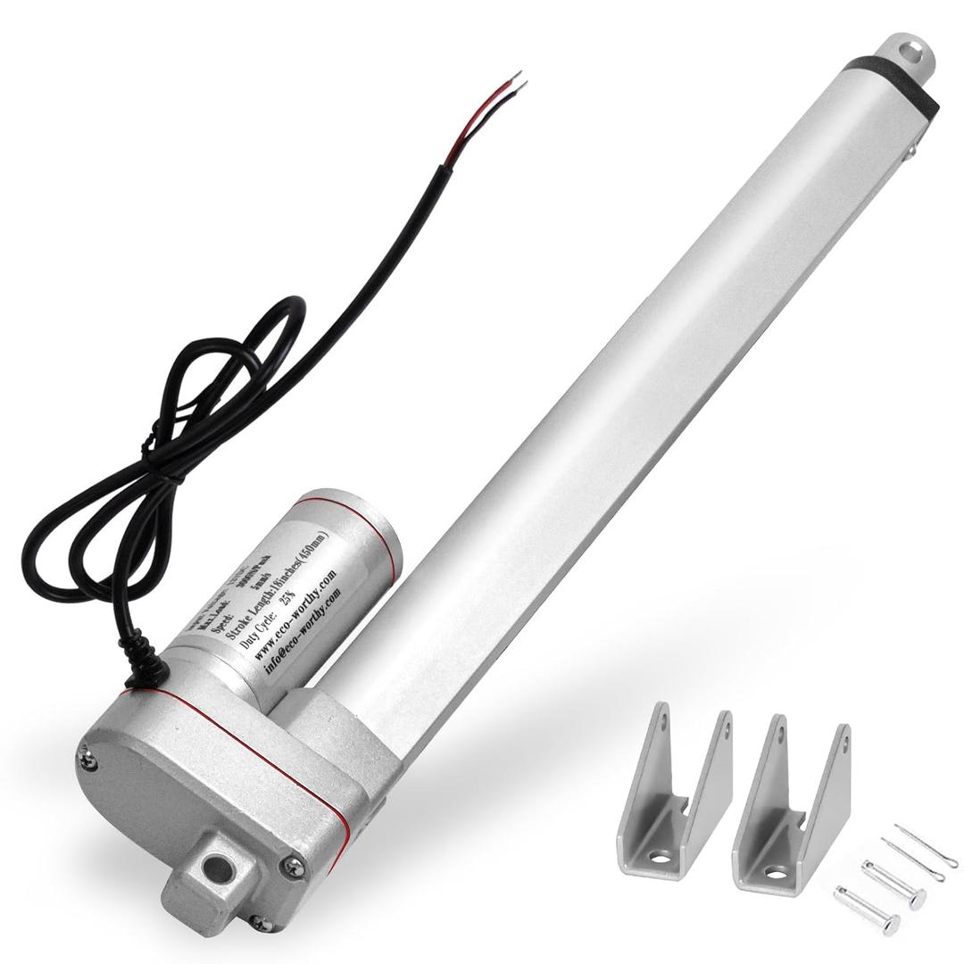 ECO-WORTHY Linear Actuator Heavy Duty 3000N/660lbs with Mounting Brackets Multi-Function (12V, 12")