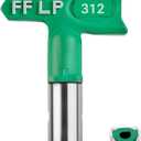 312 Fine Finish Low Pressure Airless Spray Tip, Pattern Size 6 in to 8 in, Thread Size 7/8 in for Airless Paint Spray Guns (312)