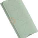 RNIEGA Leather Wallet for Women Trifold Womens' RFID Blocking Wallet Card Holder Purse Clutch with Zipper Coin Pocket, Mint Green